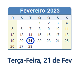 FERIADO CARNAVAL 21 FEVEREIRO 2023