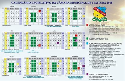 CALENDÁRIO DO LEGISLATIVO MUNICIPAL